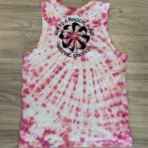 Nike hand dyed tank top tie dye